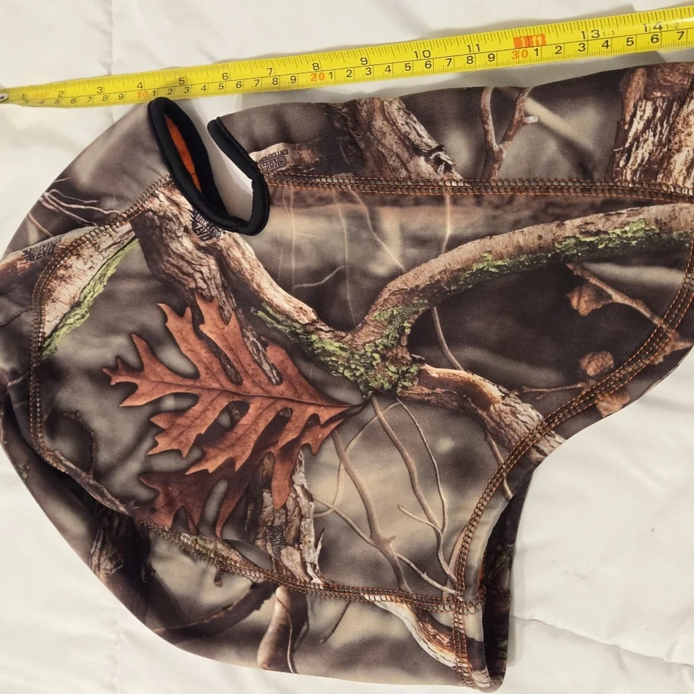 Huntworth Performance Reversible Camo/Orange Fleece Lined OZ Hunter Balaclava